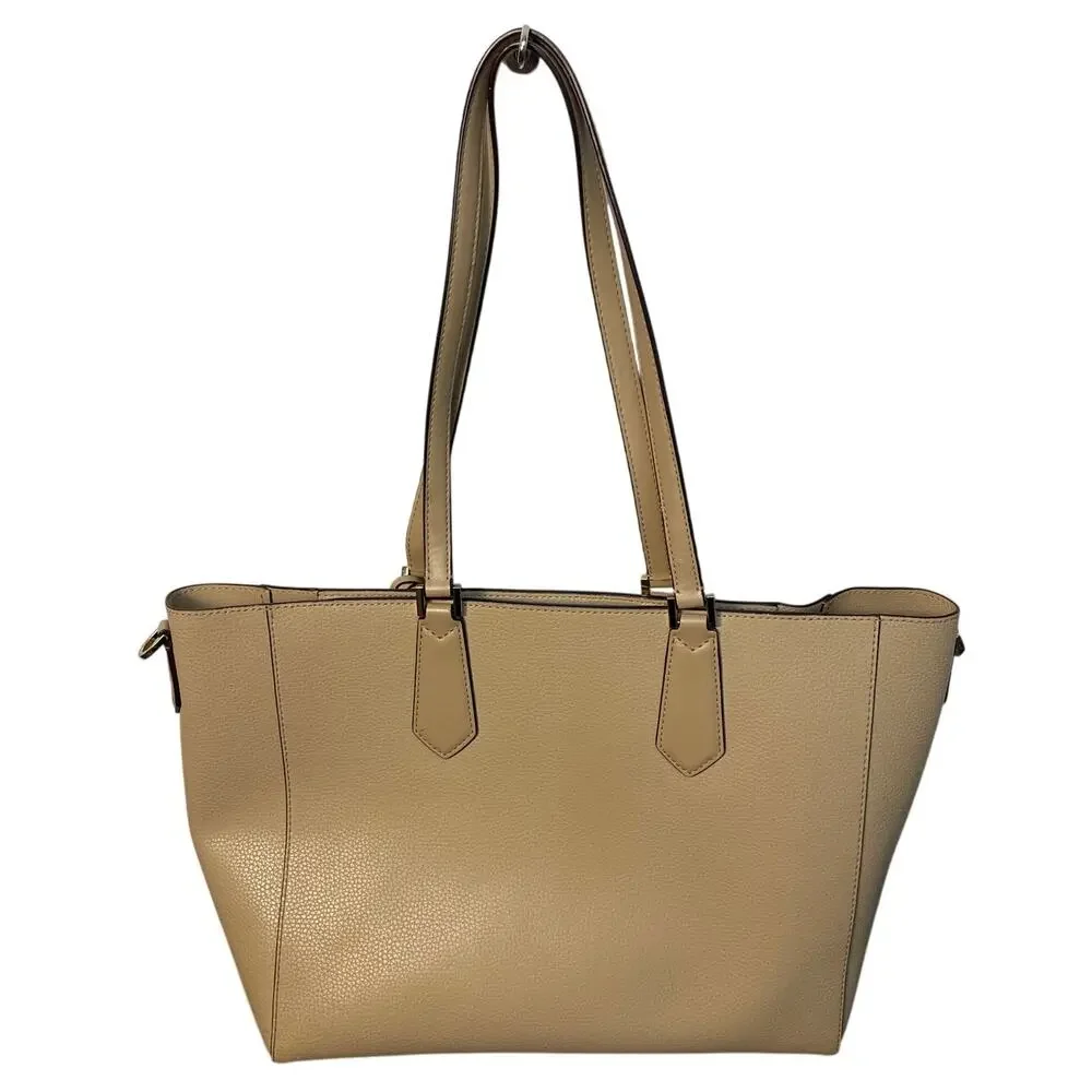 Michael‎ Kors Kimly Large Bonded Tote Bag Beige Pebbled Leather 35H9GKFT9T